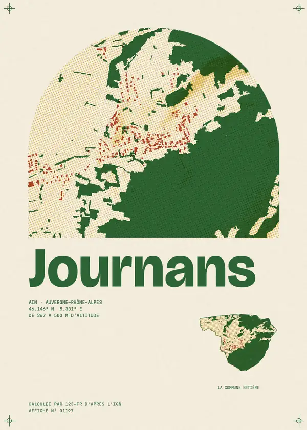 Affiche de Journans, calculée par 123-fr d'après l'IGN