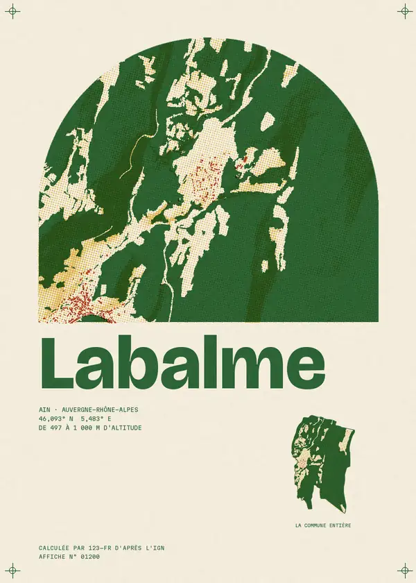 Affiche de Labalme, calculée par 123-fr d'après l'IGN
