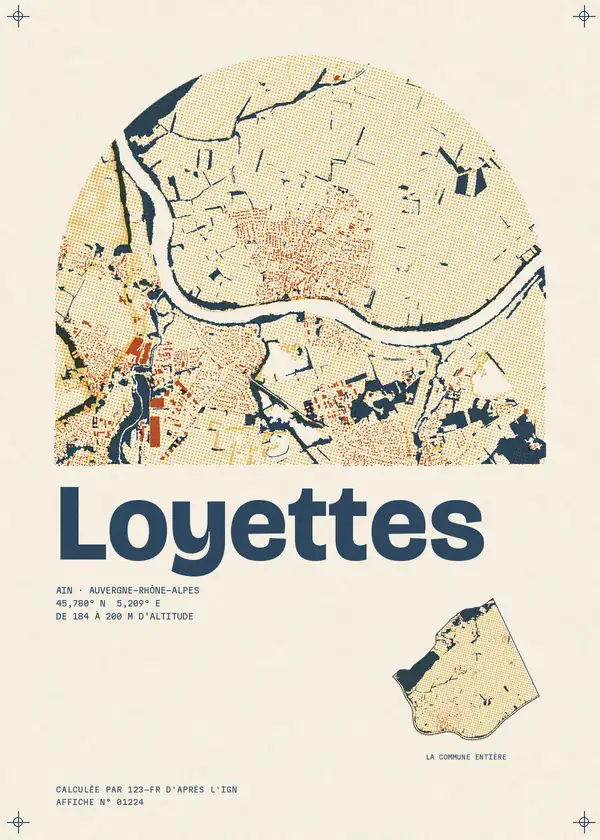 Affiche de Loyettes, calculée par 123-fr d'après l'IGN