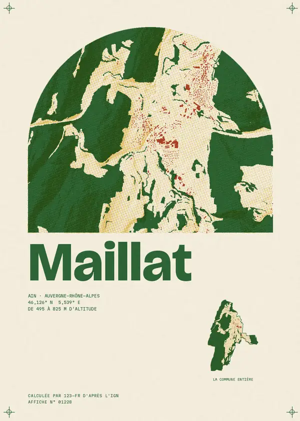 Affiche de Maillat, calculée par 123-fr d'après l'IGN