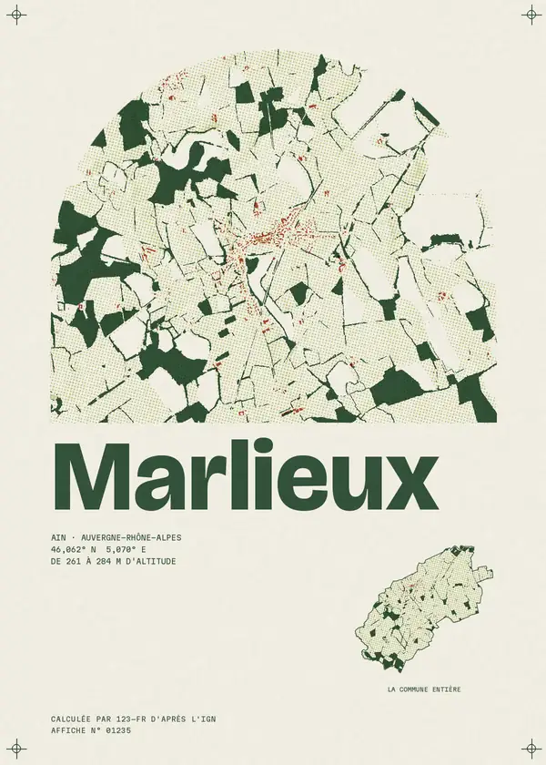 Affiche de Marlieux, calculée par 123-fr d'après l'IGN