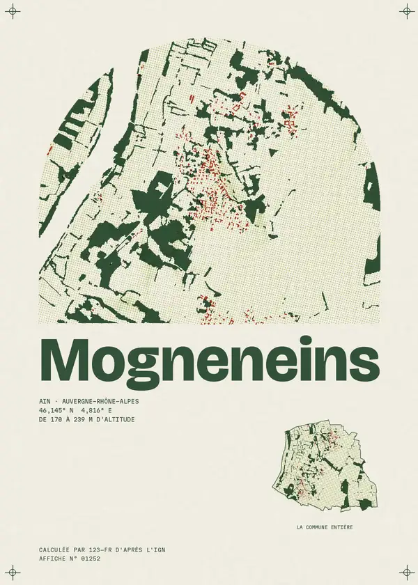 Affiche de Mogneneins, calculée par 123-fr d'après l'IGN