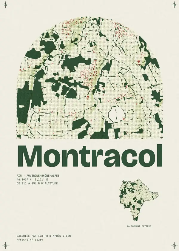 Affiche de Montracol, calculée par 123-fr d'après l'IGN