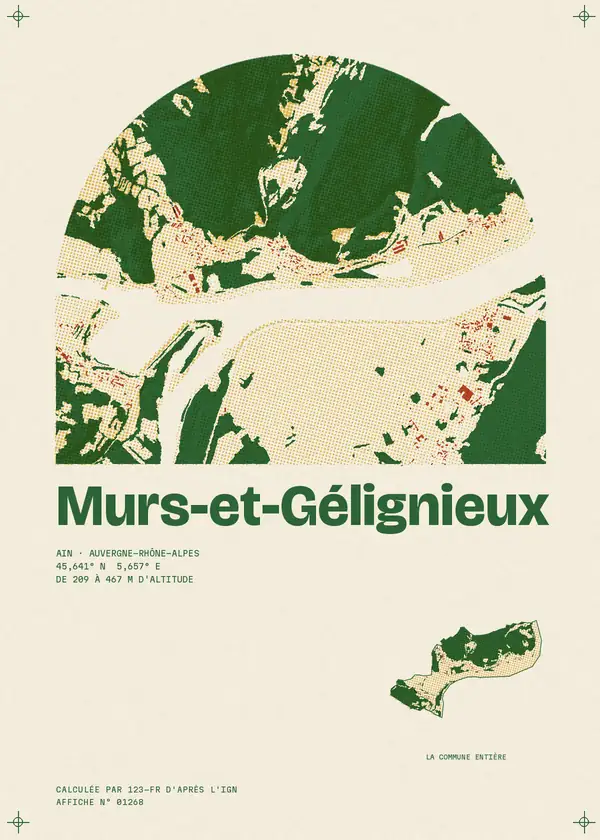 Affiche de Murs-et-Gélignieux, calculée par 123-fr d'après l'IGN