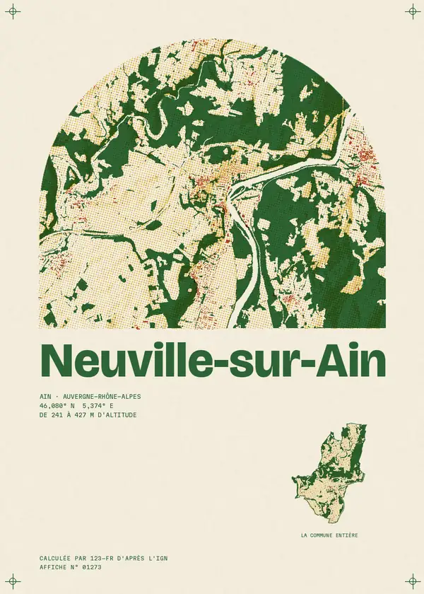 Affiche de Neuville-sur-Ain, calculée par 123-fr d'après l'IGN