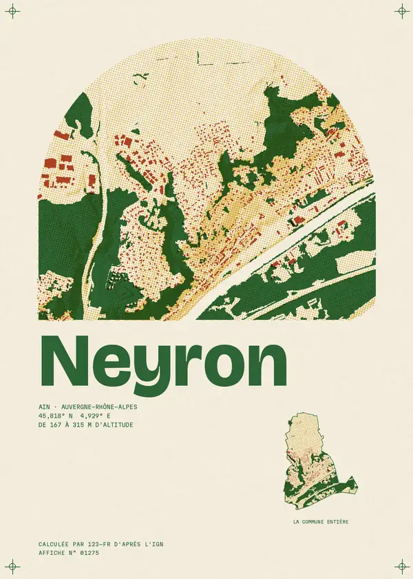 Affiche de Neyron, calculée par 123-fr d'après l'IGN