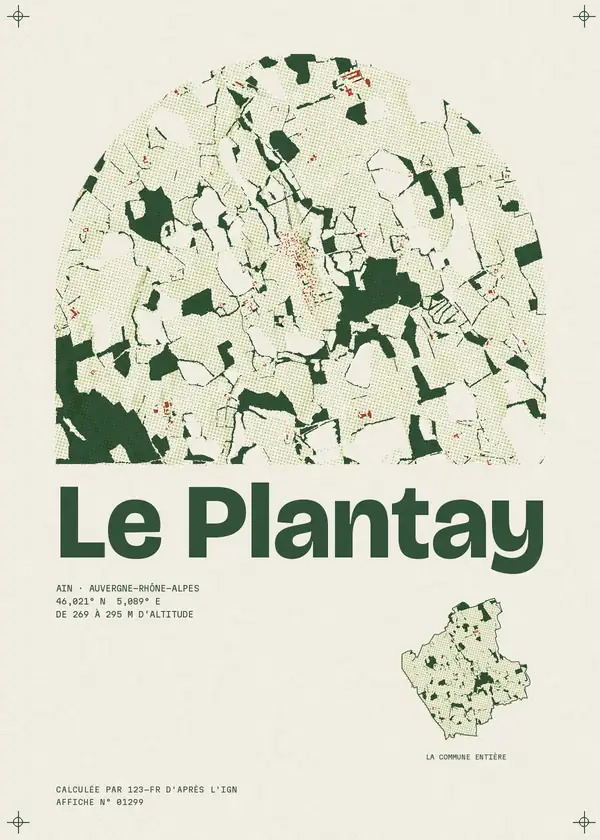 Affiche de Le Plantay, calculée par 123-fr d'après l'IGN