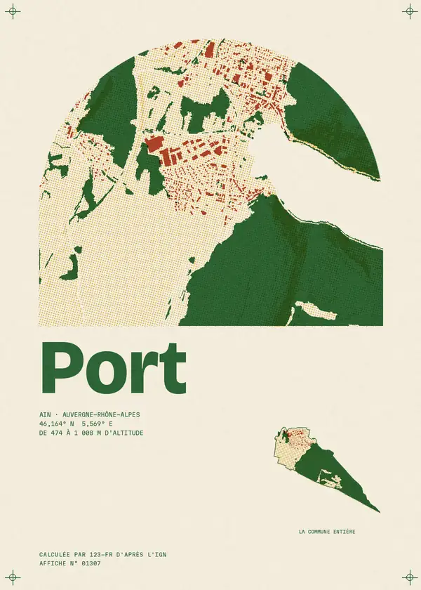 Affiche de Port, calculée par 123-fr d'après l'IGN