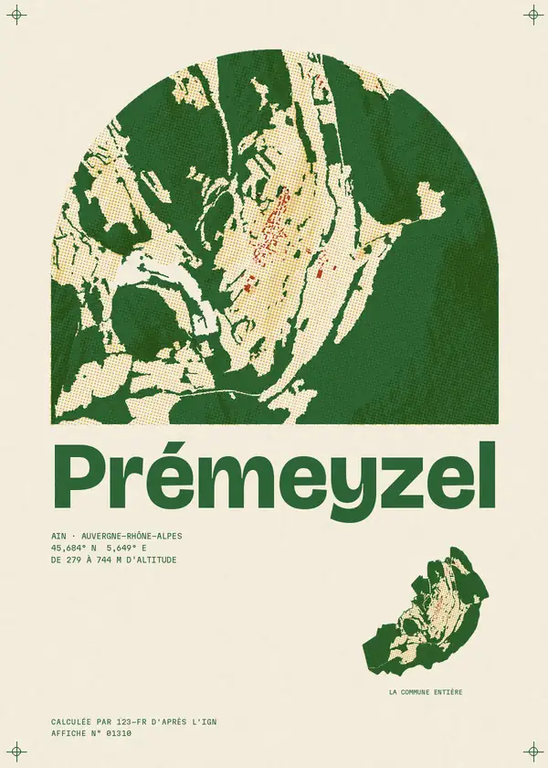Affiche de Prémeyzel, calculée par 123-fr d'après l'IGN