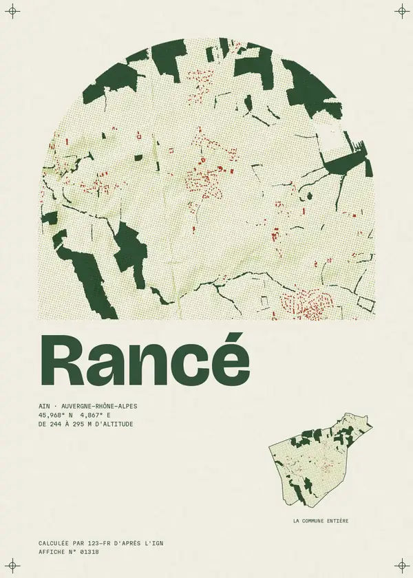 Affiche de Rancé, calculée par 123-fr d'après l'IGN