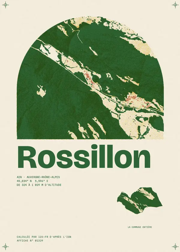 Affiche de Rossillon, calculée par 123-fr d'après l'IGN