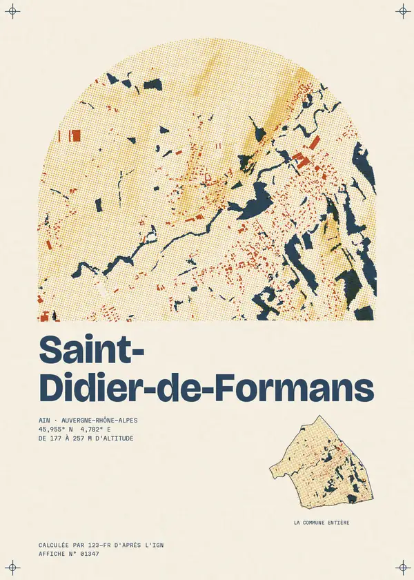Affiche de Saint-Didier-de-Formans, calculée par 123-fr d'après l'IGN