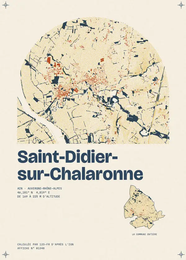 Affiche de Saint-Didier-sur-Chalaronne, calculée par 123-fr d'après l'IGN