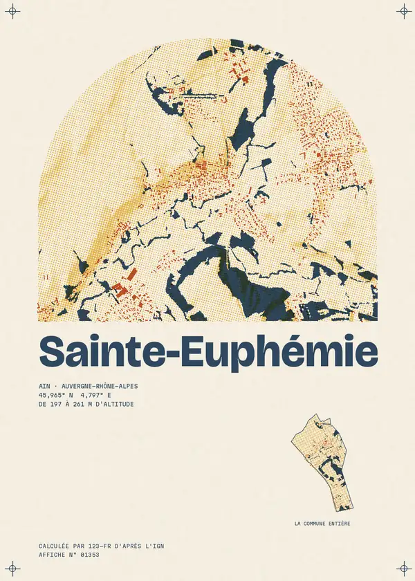 Affiche de Sainte-Euphémie, calculée par 123-fr d'après l'IGN