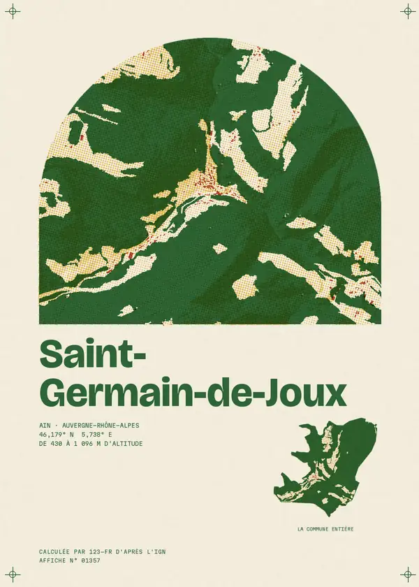Affiche de Saint-Germain-de-Joux, calculée par 123-fr d'après l'IGN