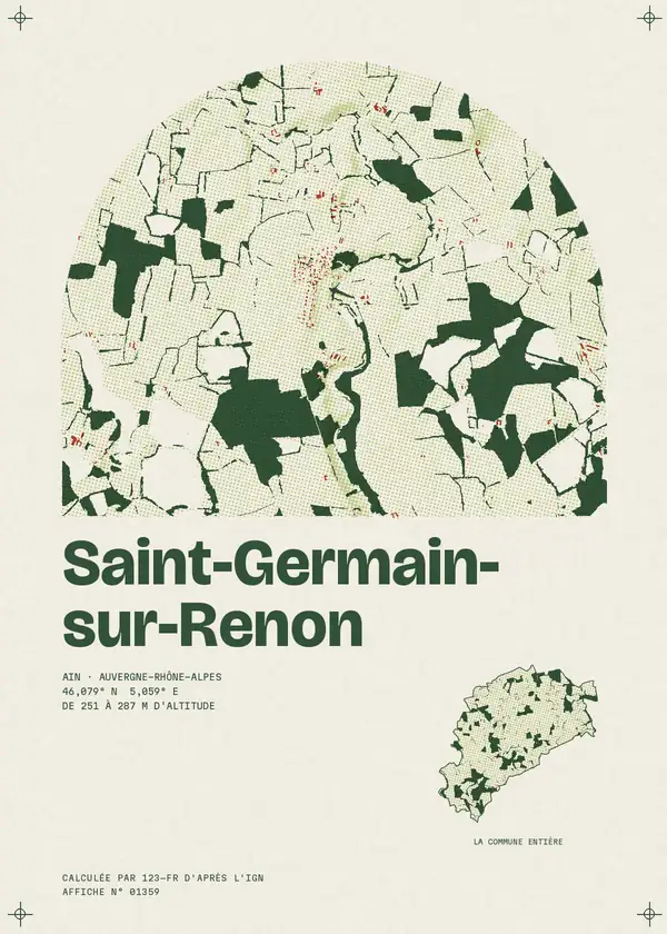 Affiche de Saint-Germain-sur-Renon, calculée par 123-fr d'après l'IGN