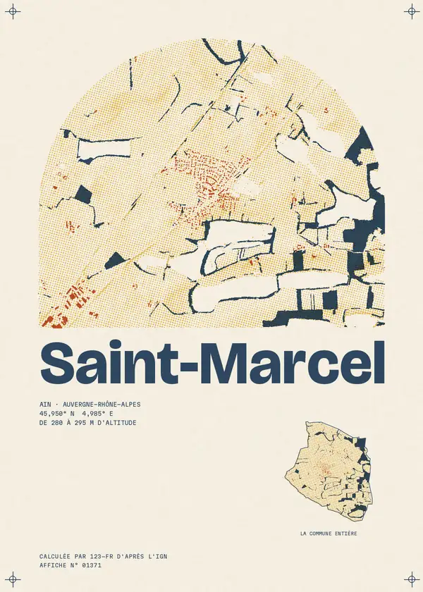 Affiche de Saint-Marcel, calculée par 123-fr d'après l'IGN
