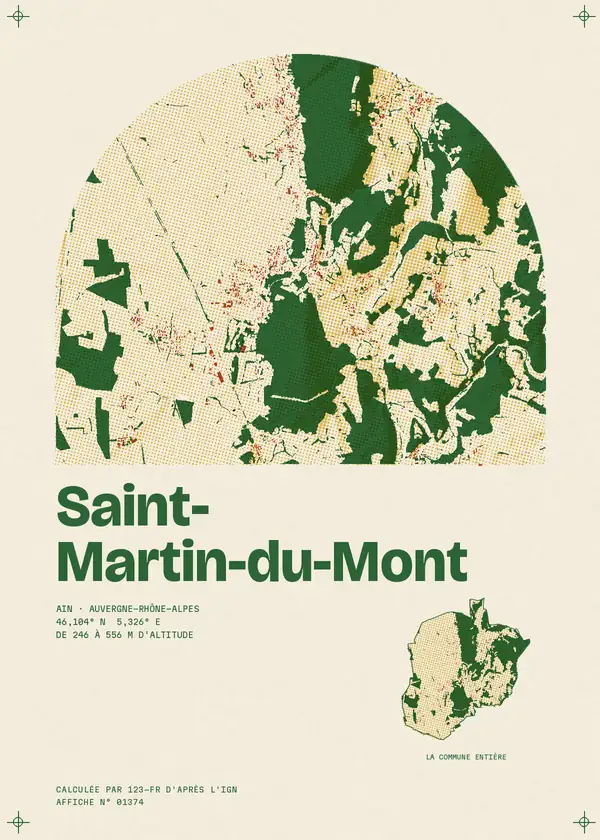 Affiche de Saint-Martin-du-Mont, calculée par 123-fr d'après l'IGN