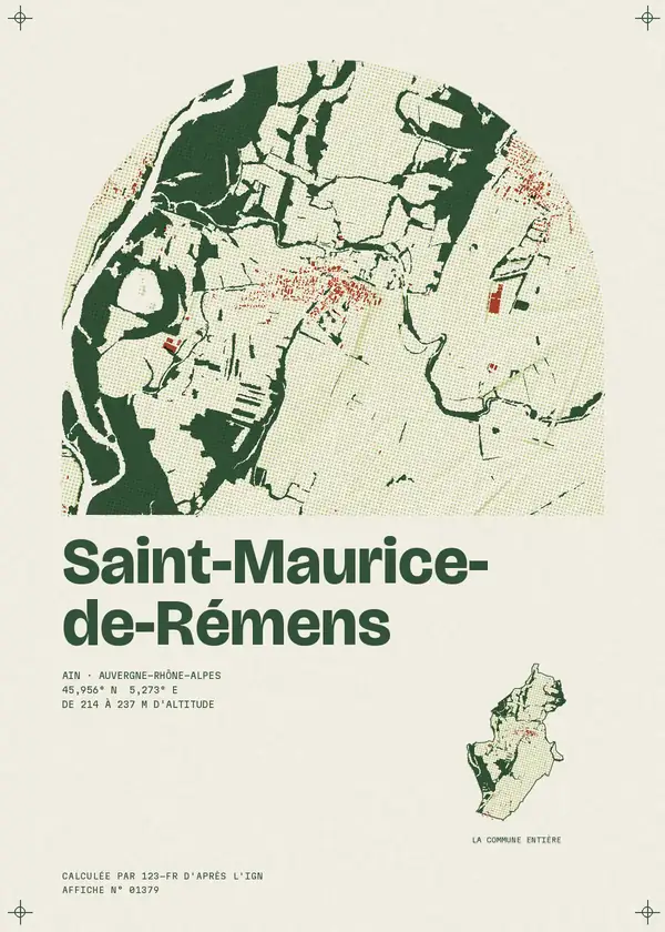 Affiche de Saint-Maurice-de-Rémens, calculée par 123-fr d'après l'IGN
