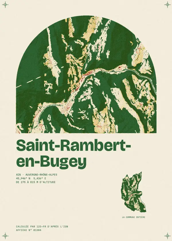 Affiche de Saint-Rambert-en-Bugey, calculée par 123-fr d'après l'IGN