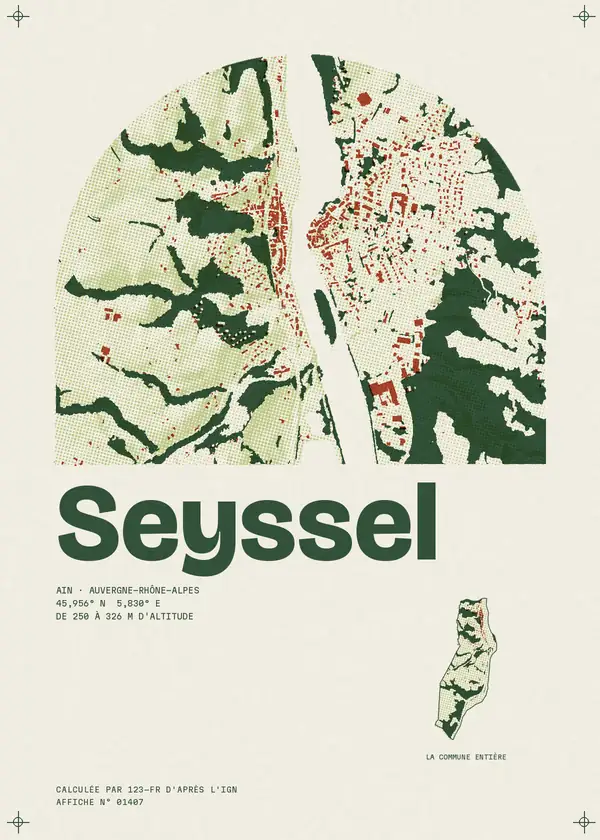 Affiche de Seyssel, calculée par 123-fr d'après l'IGN