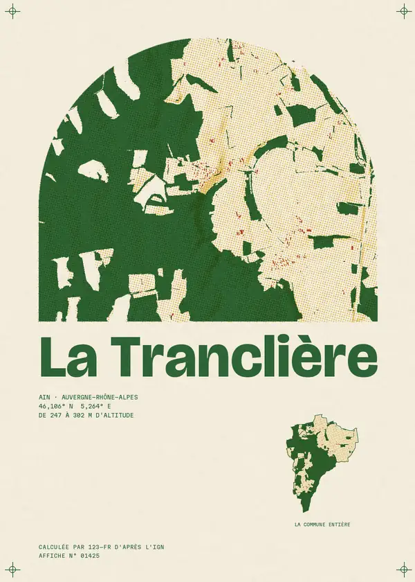 Affiche de La Tranclière, calculée par 123-fr d'après l'IGN