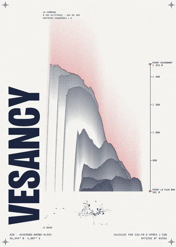 Affiche de Vesancy, calculée par 123-fr d'après l'IGN