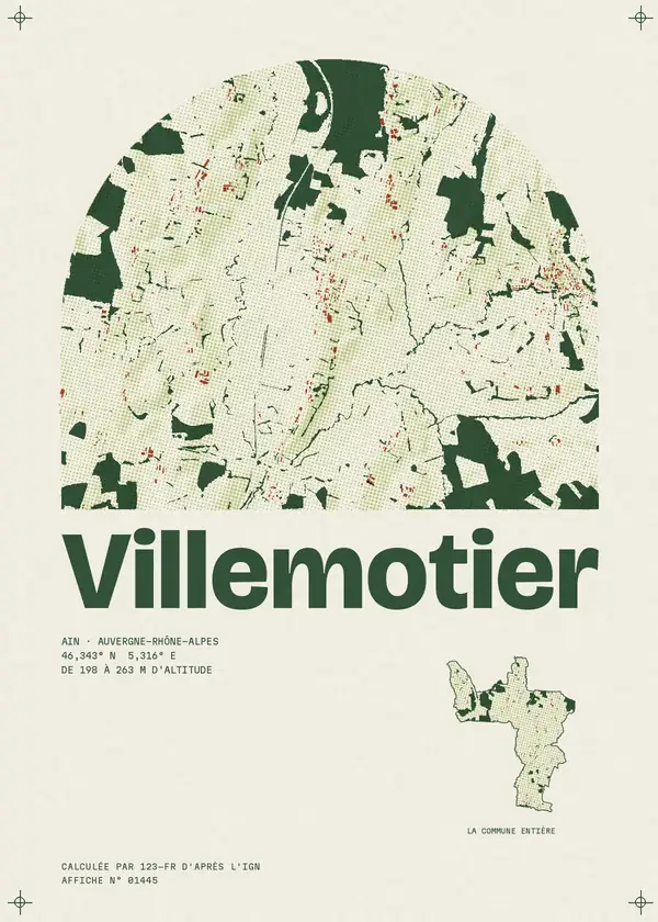 Affiche de Villemotier, calculée par 123-fr d'après l'IGN