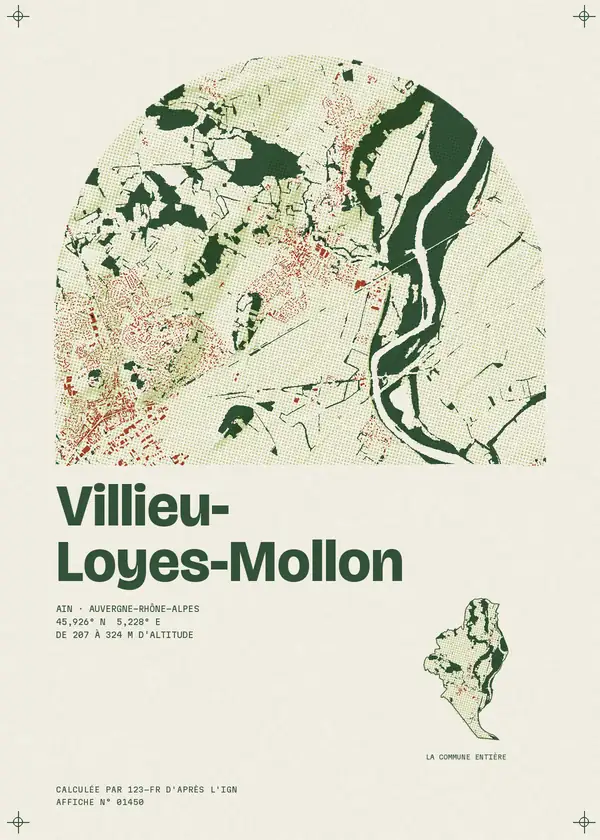 Affiche de Villieu-Loyes-Mollon, calculée par 123-fr d'après l'IGN