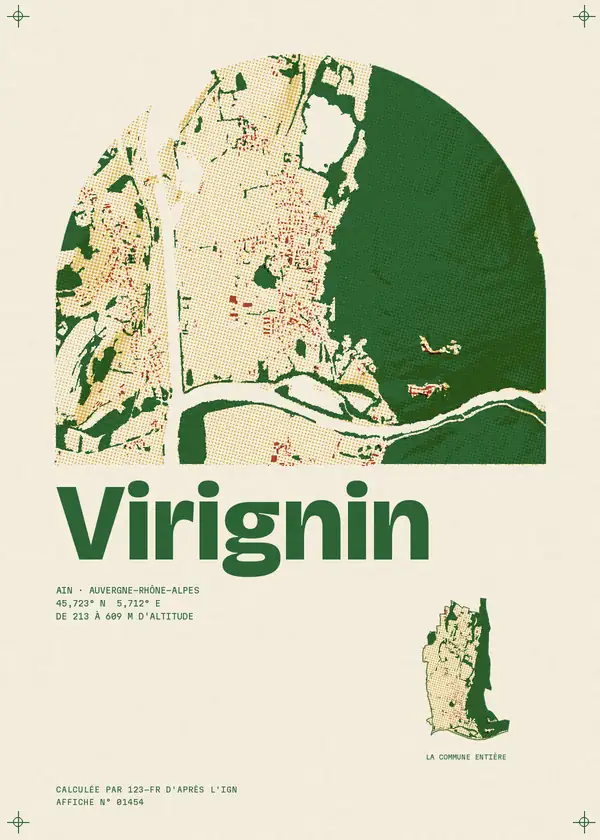 Affiche de Virignin, calculée par 123-fr d'après l'IGN