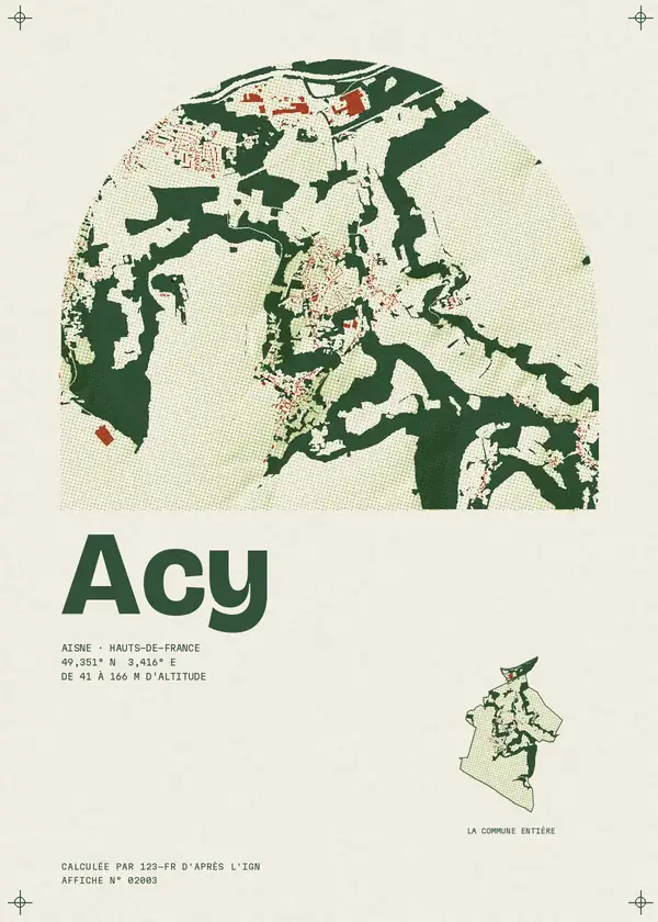 Affiche de Acy, calculée par 123-fr d'après l'IGN