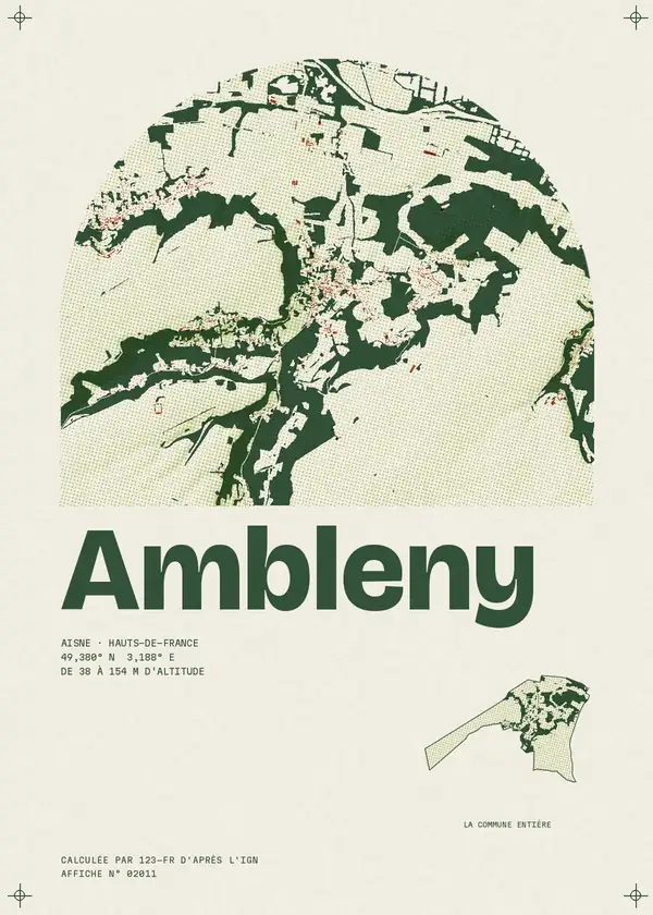 Affiche de Ambleny, calculée par 123-fr d'après l'IGN