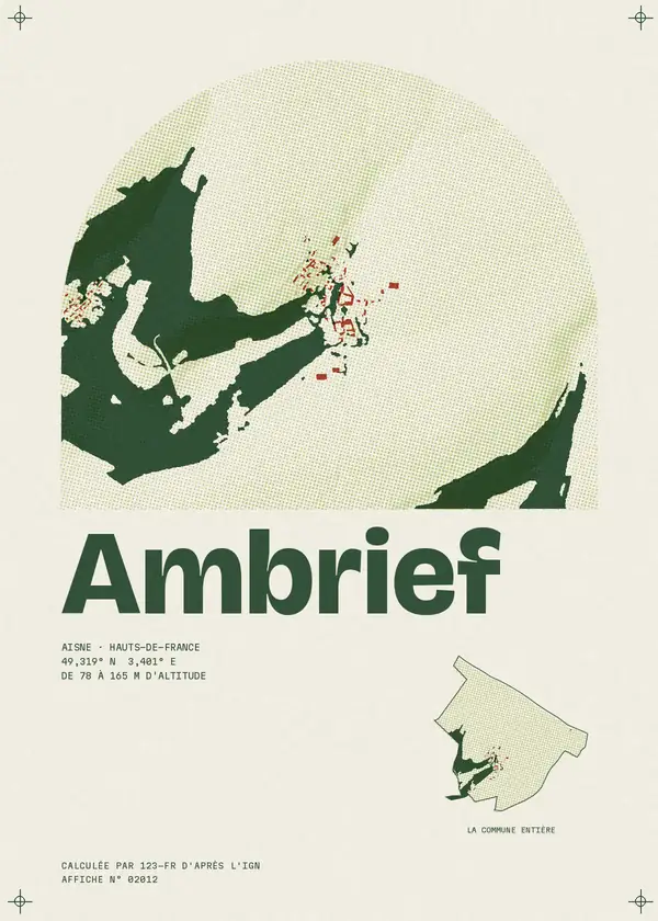 Affiche de Ambrief, calculée par 123-fr d'après l'IGN