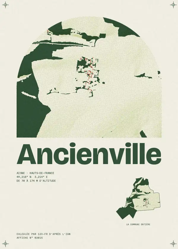 Affiche de Ancienville, calculée par 123-fr d'après l'IGN