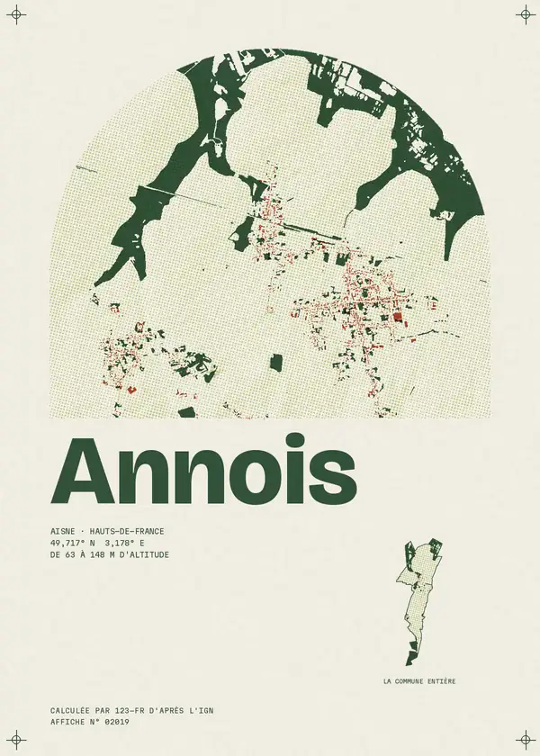 Affiche de Annois, calculée par 123-fr d'après l'IGN