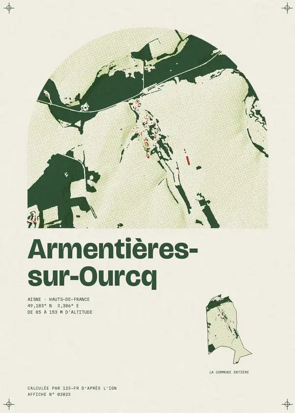 Affiche de Armentières-sur-Ourcq, calculée par 123-fr d'après l'IGN