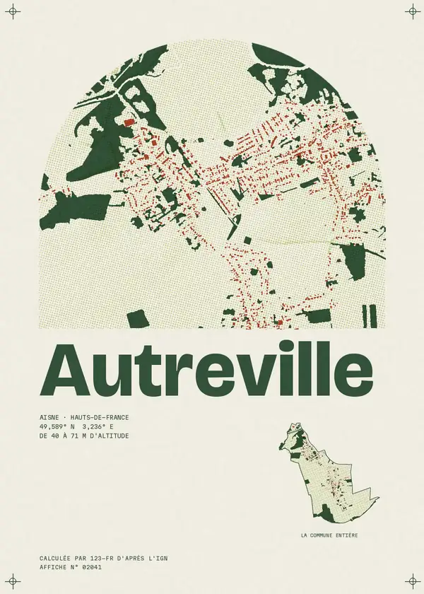 Affiche de Autreville, calculée par 123-fr d'après l'IGN