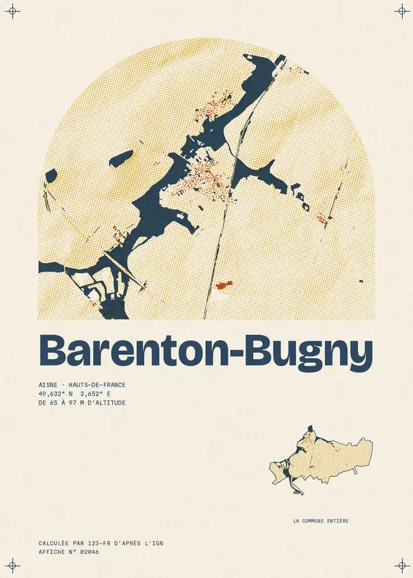 Affiche de Barenton-Bugny, calculée par 123-fr d'après l'IGN
