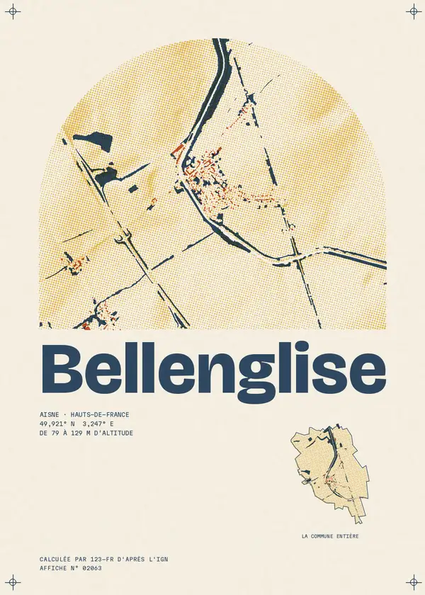Affiche de Bellenglise, calculée par 123-fr d'après l'IGN