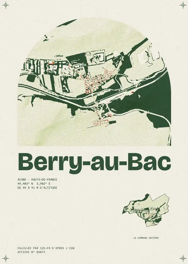 Affiche de Berry-au-Bac, calculée par 123-fr d'après l'IGN