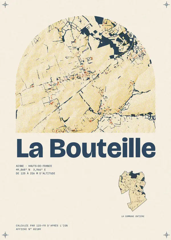 Affiche de La Bouteille, calculée par 123-fr d'après l'IGN