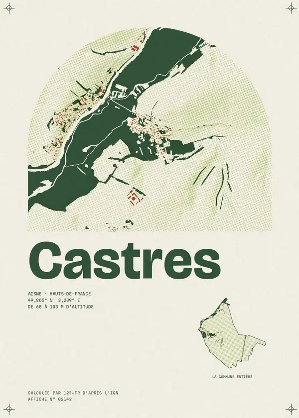 Affiche de Castres, calculée par 123-fr d'après l'IGN