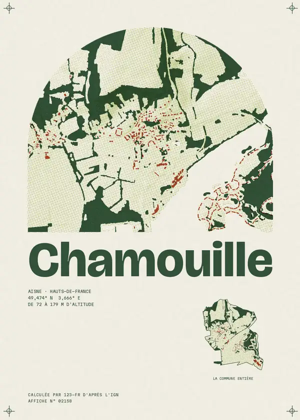 Affiche de Chamouille, calculée par 123-fr d'après l'IGN