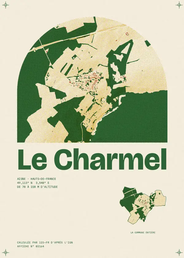 Affiche de Le Charmel, calculée par 123-fr d'après l'IGN