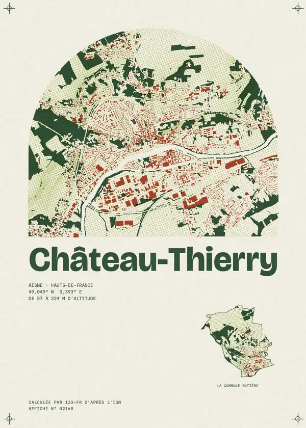 Affiche de Château-Thierry, calculée par 123-fr d'après l'IGN