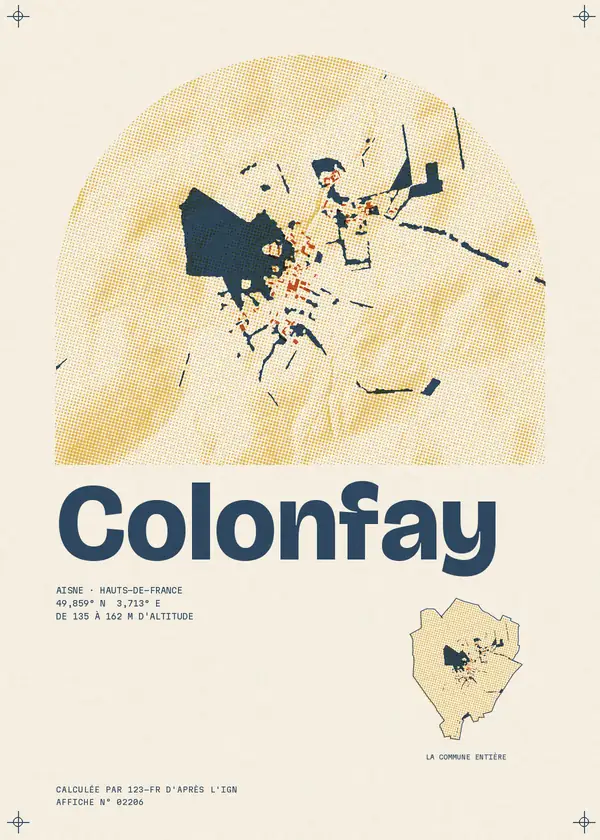 Affiche de Colonfay, calculée par 123-fr d'après l'IGN