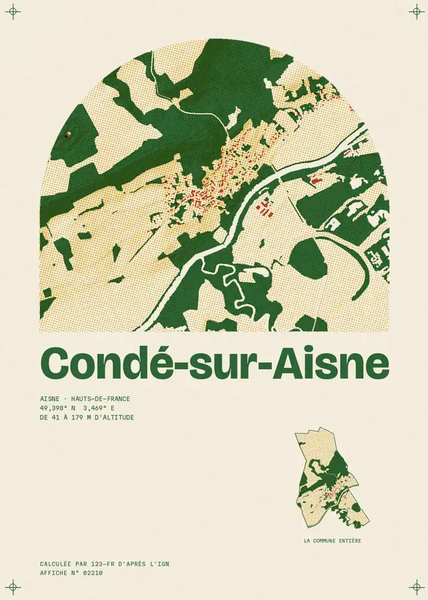 Affiche de Condé-sur-Aisne, calculée par 123-fr d'après l'IGN
