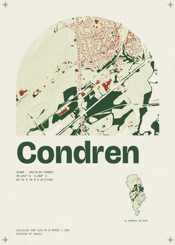 Affiche de Condren, calculée par 123-fr d'après l'IGN