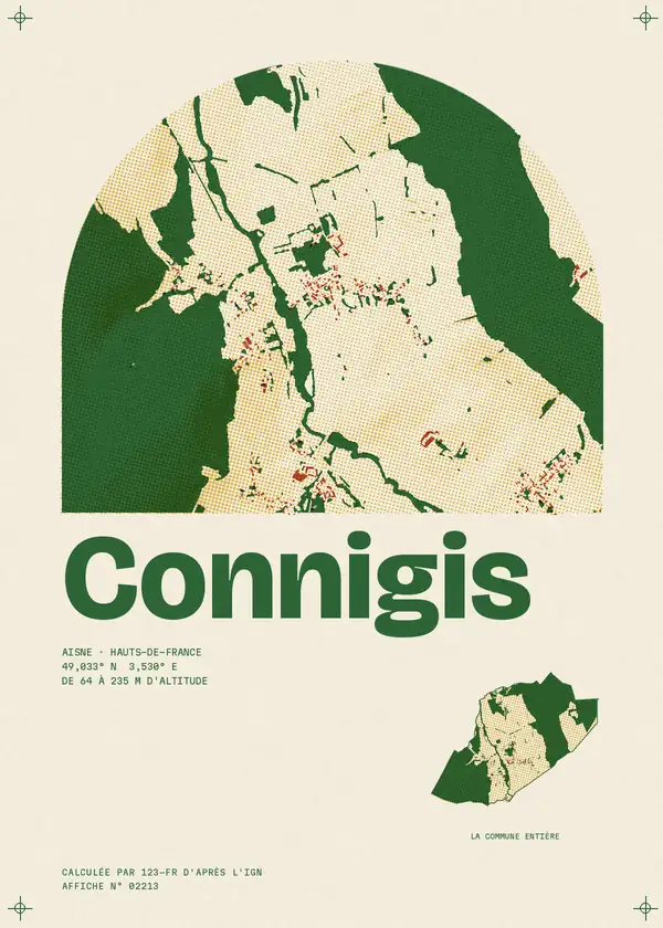 Affiche de Connigis, calculée par 123-fr d'après l'IGN