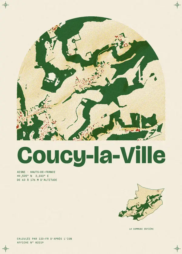 Affiche de Coucy-la-Ville, calculée par 123-fr d'après l'IGN